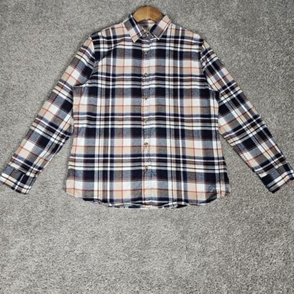 Kiel James Patrick Cozy Cabin Flannel Women's Large Blue Plaid Cabincore
